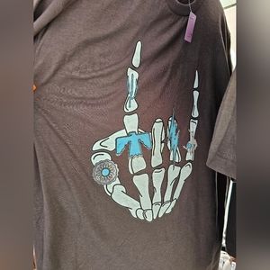 Charcoal Skeleton Hand Shirt